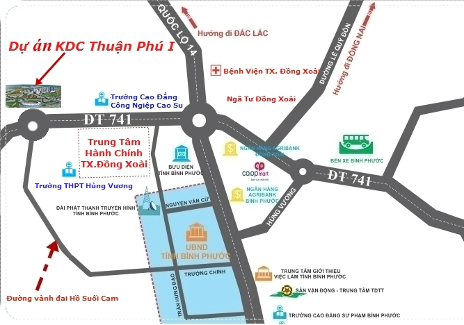 Đất nền dự án KDC Thuận Phú-Đồng Phú-Bình Phước